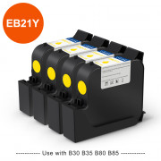 v4ink BENTSAI Original Water-Based EB21Y Ink Cartridge Replacement for B30 B80 Series Handheld printer, Yellow, 4 Packs